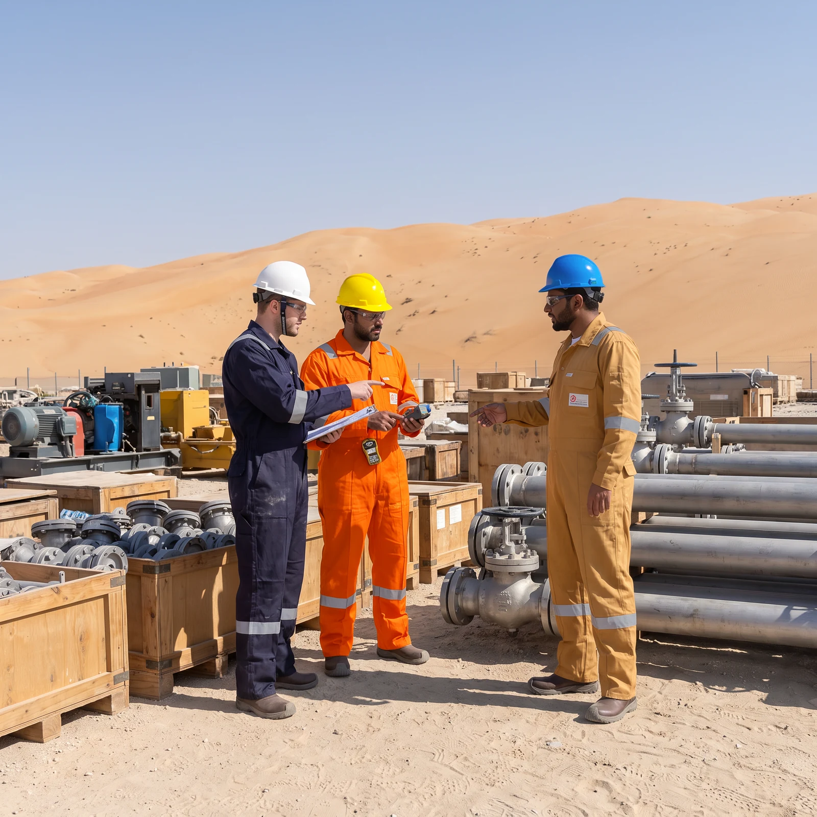Industrial equipment site scene